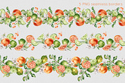 Citrus fruits and flower watercolor, a Decorative Illustration by Kate Lanbina (Thumbnail 14 of 20)