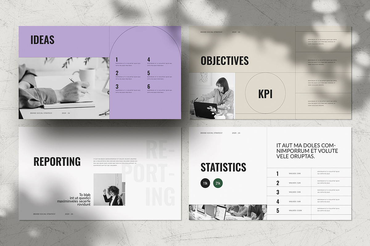 Social Media Strategy Template, a Presentation Template by White Graphic (Photo 4 of 7)