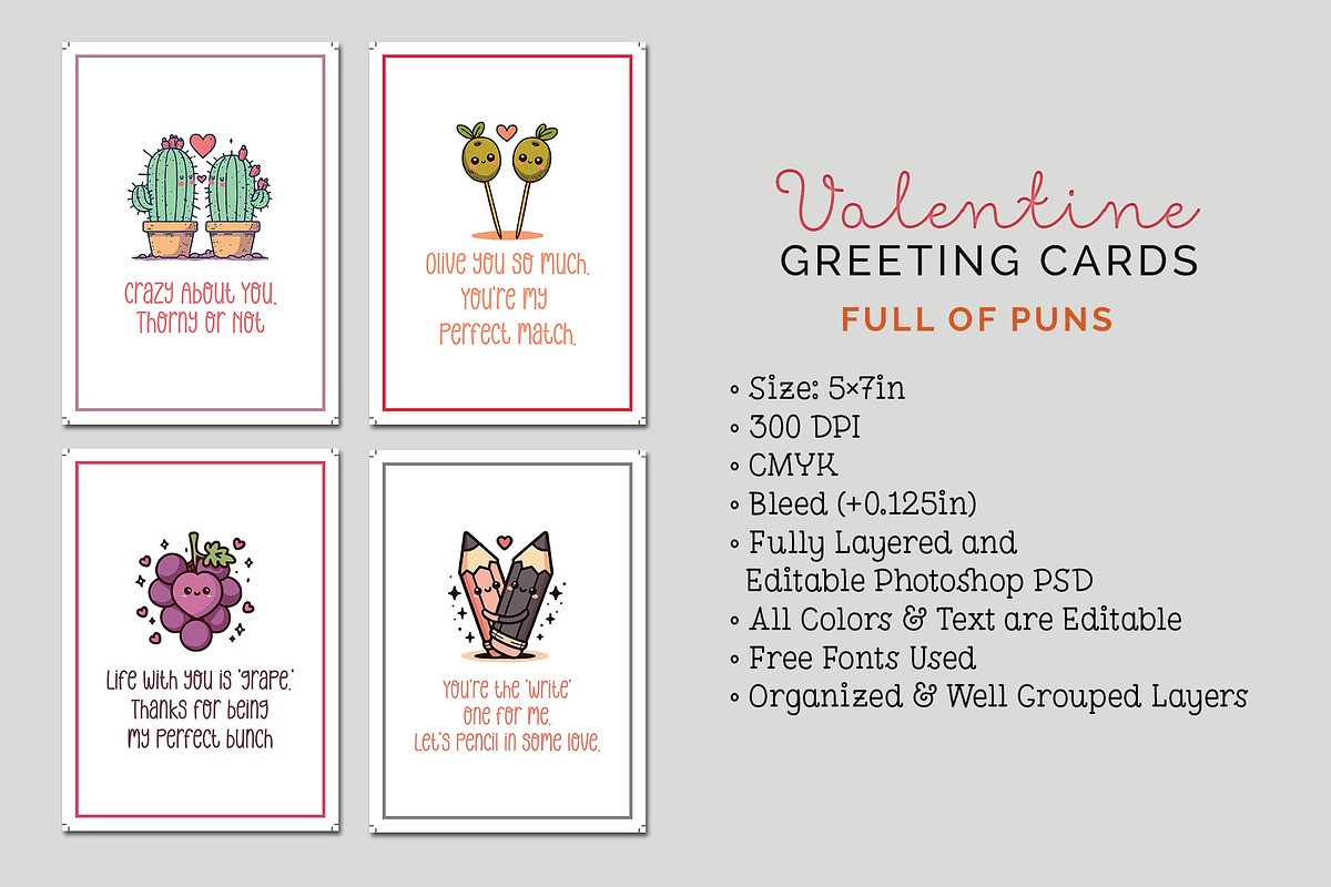 9 Valentine's Day Greeting Cards, a Card Template by Cyrah's Collection (Photo 1 of 4)