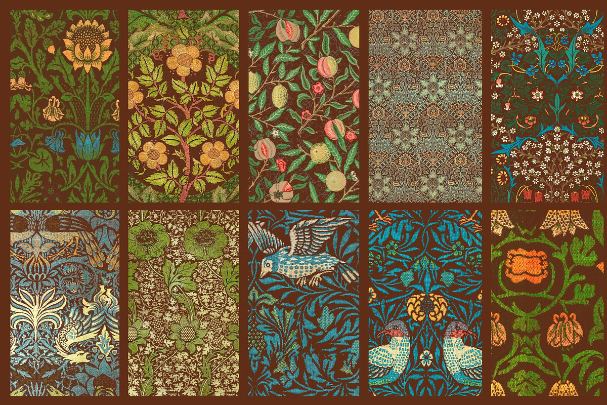 William Morris Seamless Patterns 4, a Pattern Graphic by ARTOZEN DIGITAL (Photo 9 of 10)