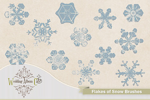 Flakes Of Snow Photoshop Brushes