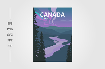 northern lights in yukon canada, a Wallpaper Graphic by lawoel