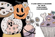 Groovy Pastel Halloween Clipart, a Graphic by Murphy & Frank (Thumbnail 9 of 9)