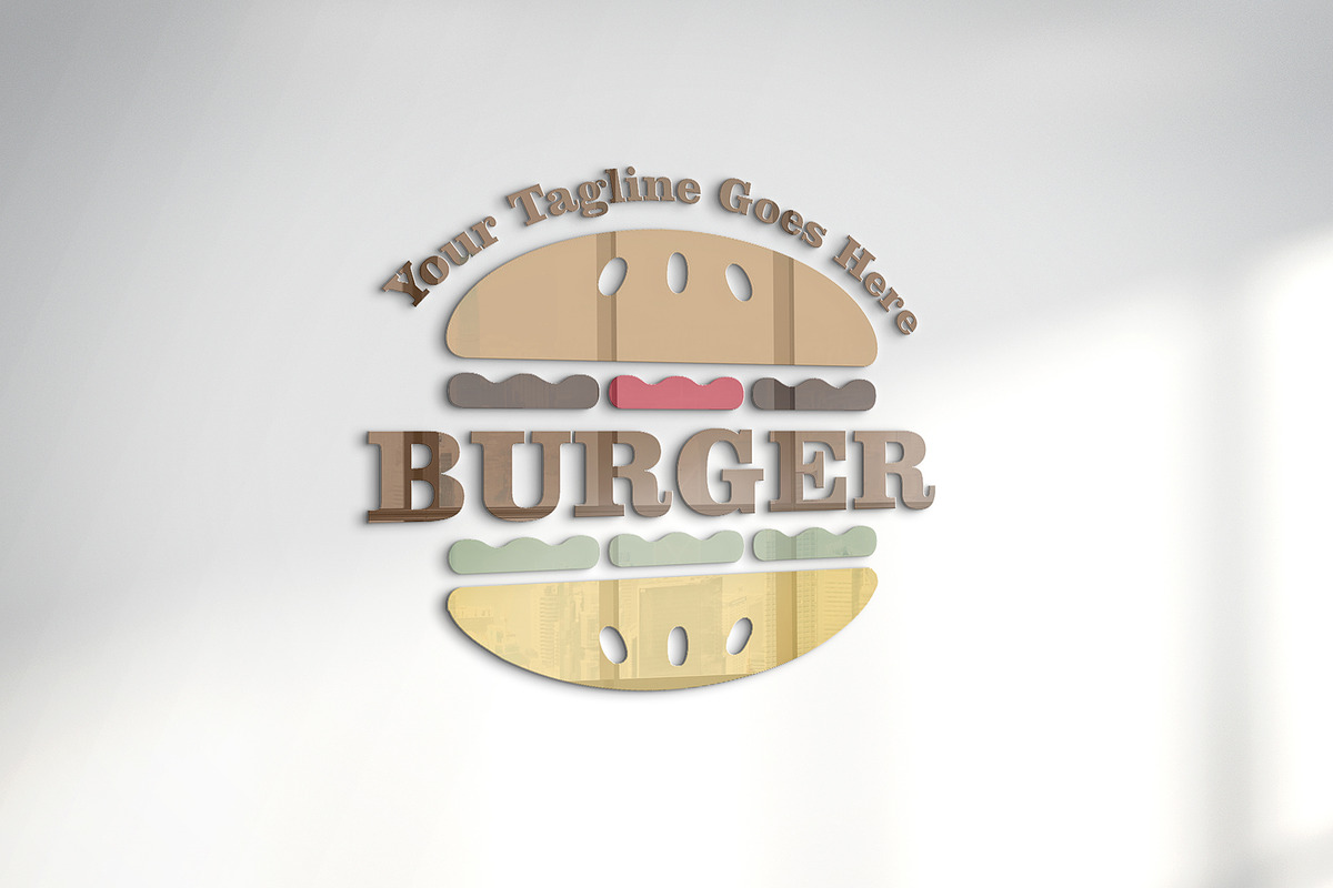 Modern Burger Logo Template, a Branding & Logo Template by YUDesignStore (Photo 4 of 7)