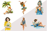 Summer Girl Clipart, an Illustration by Design Market (Thumbnail 2 of 3)