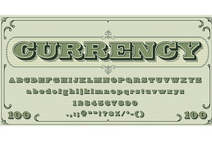 Money Font, Vintage Type