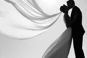 Elegant black and white silhouette, a Person Photo by MistyDay