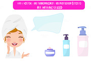 Day Spa Girl Set, an Illustration by Melisende Vector (Thumbnail 2 of 4)