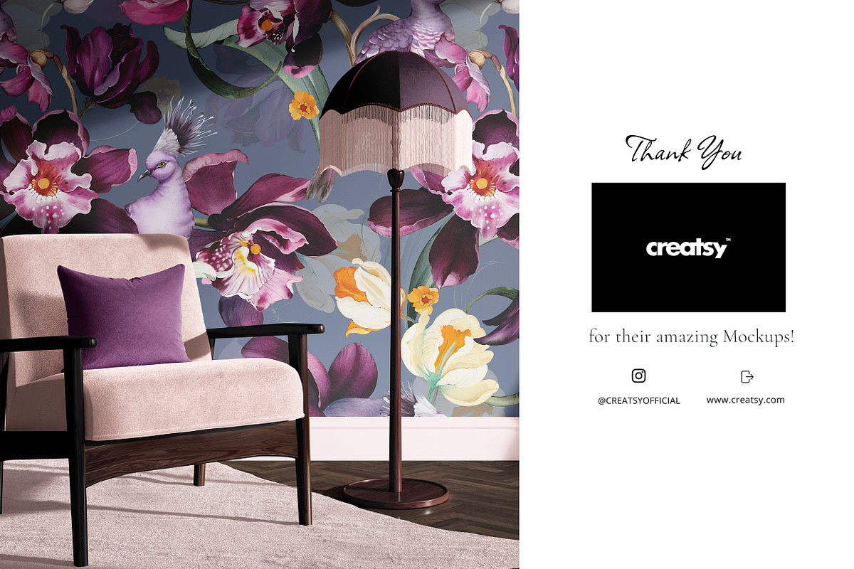Purple floral pattern, orchids, a Pattern Graphic by Lisima (Photo 15 of 15)