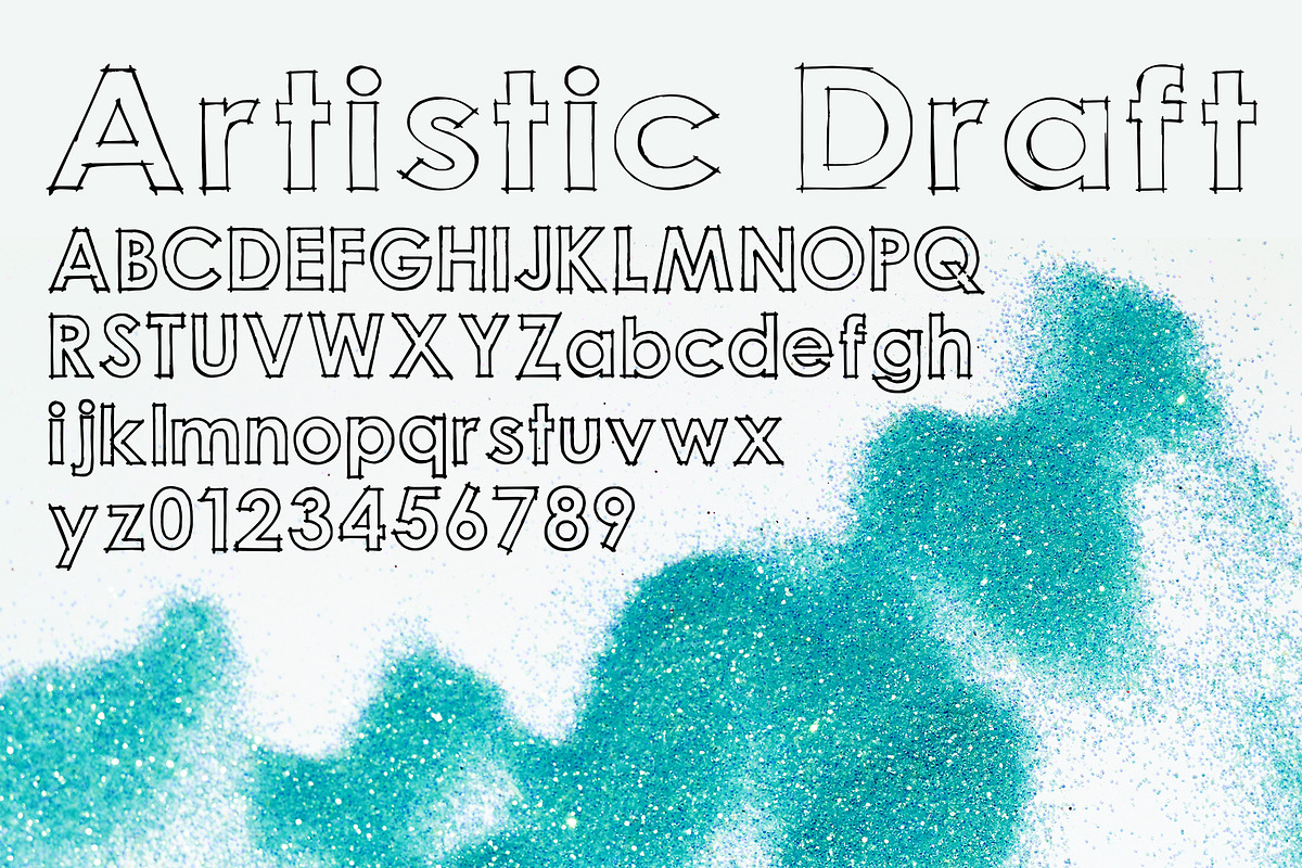 Artistic Draft, a Sans Serif Font by Fontastic Ventures (Photo 3 of 5)