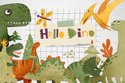Hello Dino, an Animal Illustration by annasokol_ (Thumbnail 1 of 9)