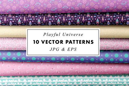 Vector Universe & Rockets Patterns