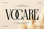 VOCARE – Elegant Serif Typeface, a Serif Font by Koplexs Studio (Thumbnail 1 of 10)