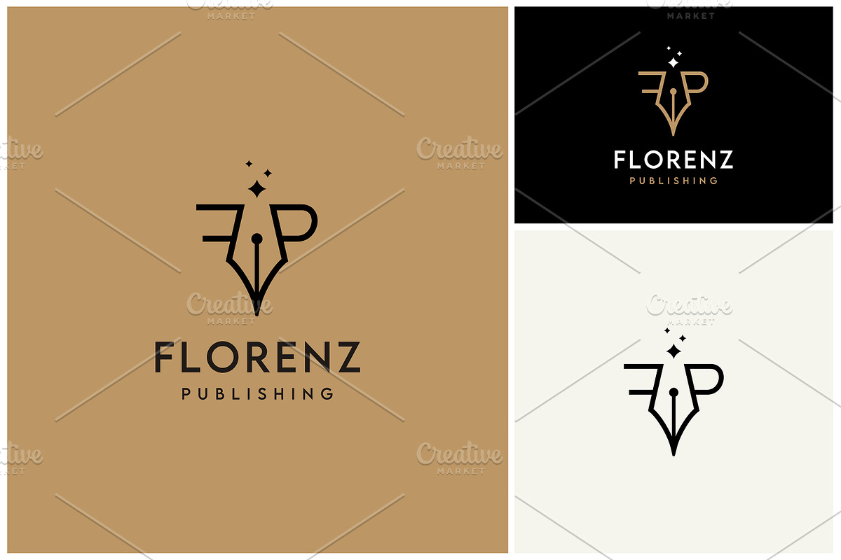 Initial F P Nib Pen Book Writer Logo, a Branding & Logo Template by Enola99d (Photo 2 of 2)