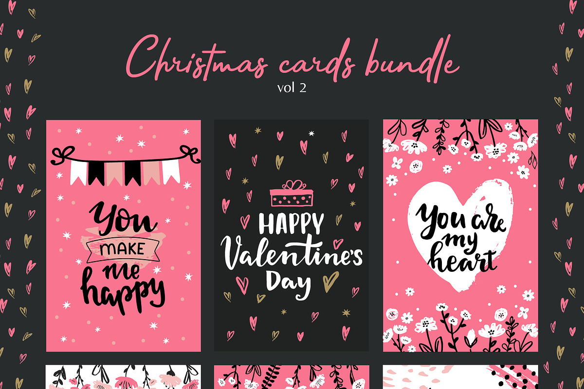 Valentine's Day cards bundle, a Texture Illustration by Cozy pattern shop (Photo 3 of 8)