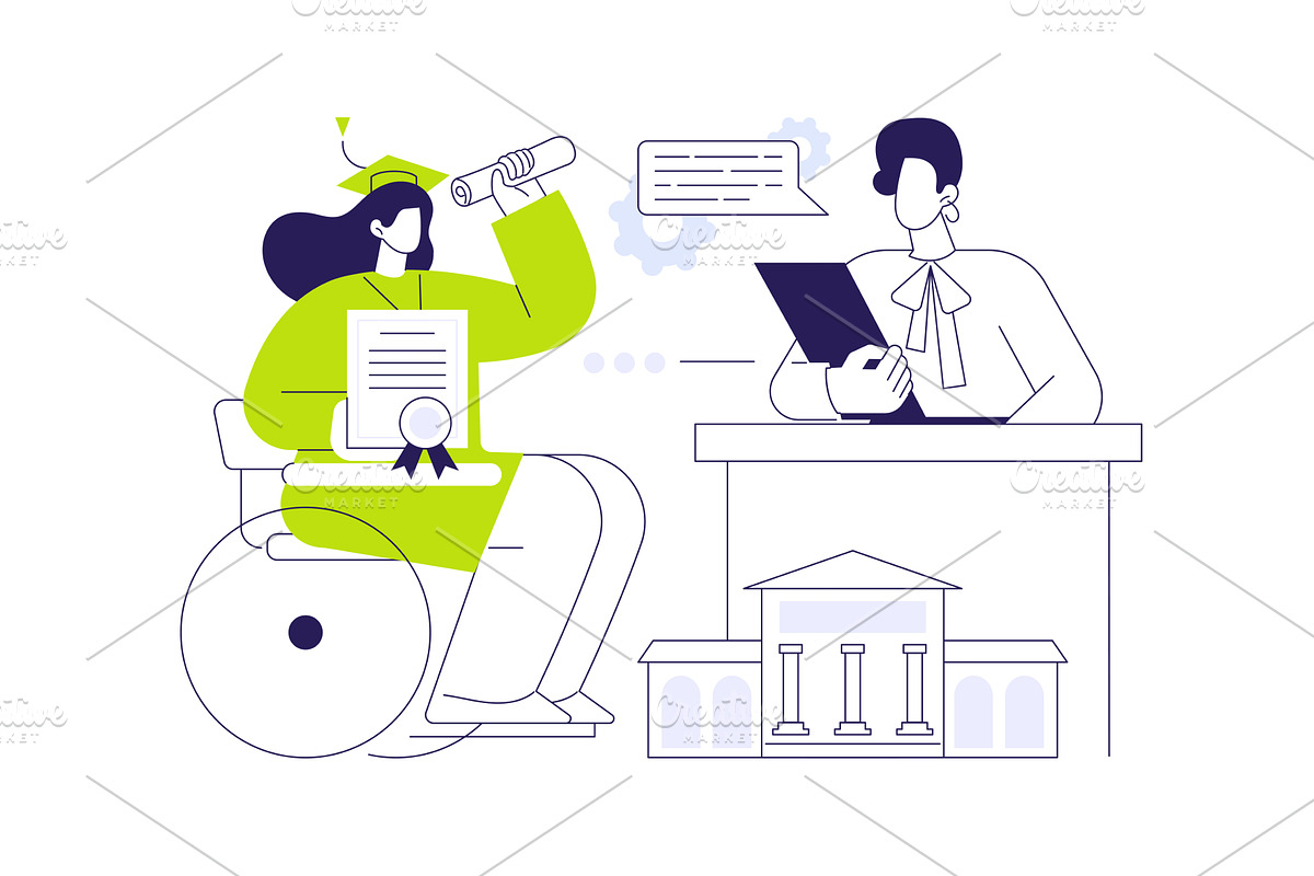 Diploma ceremony isolated cartoon, an Education Illustration by Visual Generation