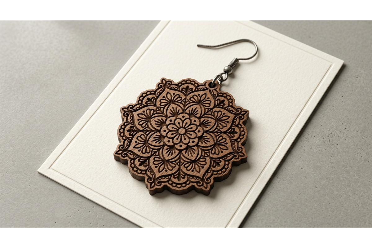 Mandala Earring Vector, an Object Graphic by hafijul (Photo 7 of 11)