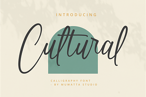 Cultural Script Font, a Script Font by Muwatta Studio