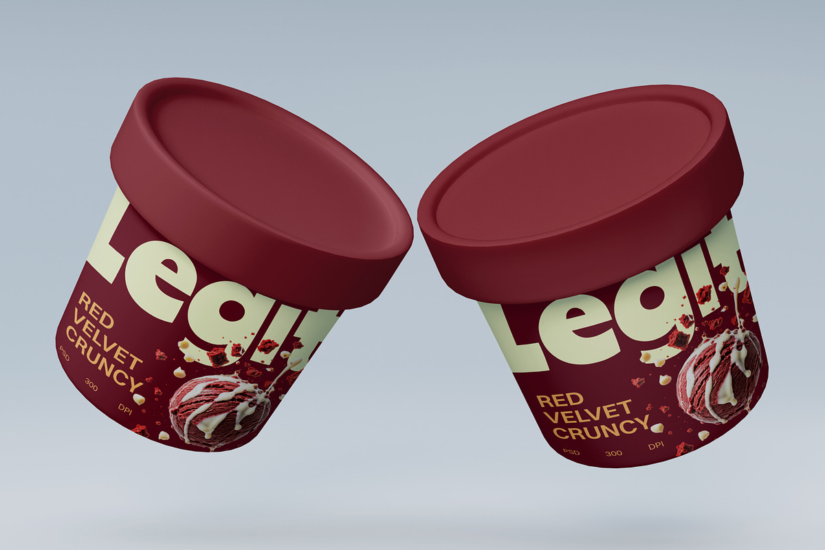 Ice Cream Packaging Mockup, a Packaging Mockup by SLAB! Design (Photo 5 of 7)