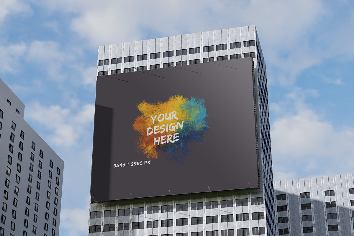 Billboard On Building Mockup, an Advertising Mockup by GearShift (Photo 3 of 4)