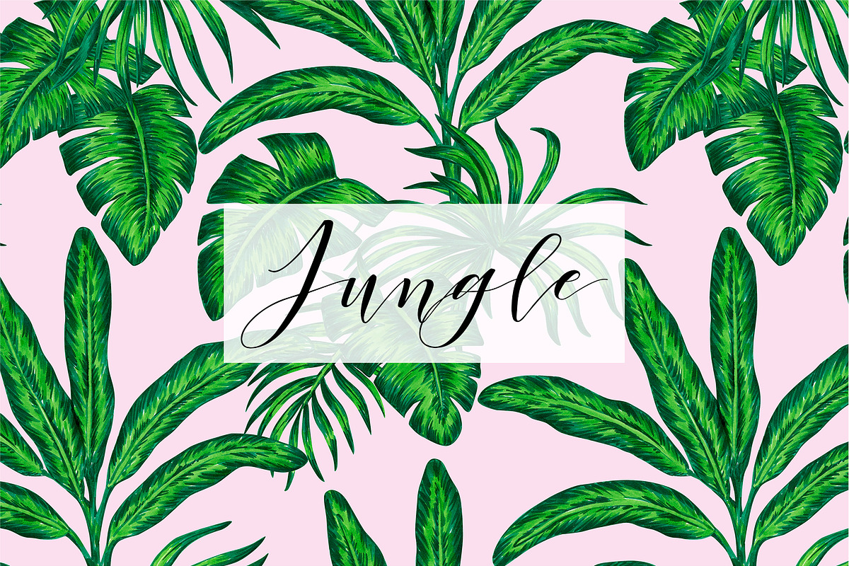 Jungle. Marker seamless patterns., a Pattern Graphic by Anyuka (Photo 7 of 7)