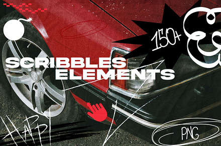 150 Scribbles Elements, a Graphic by saintricchi