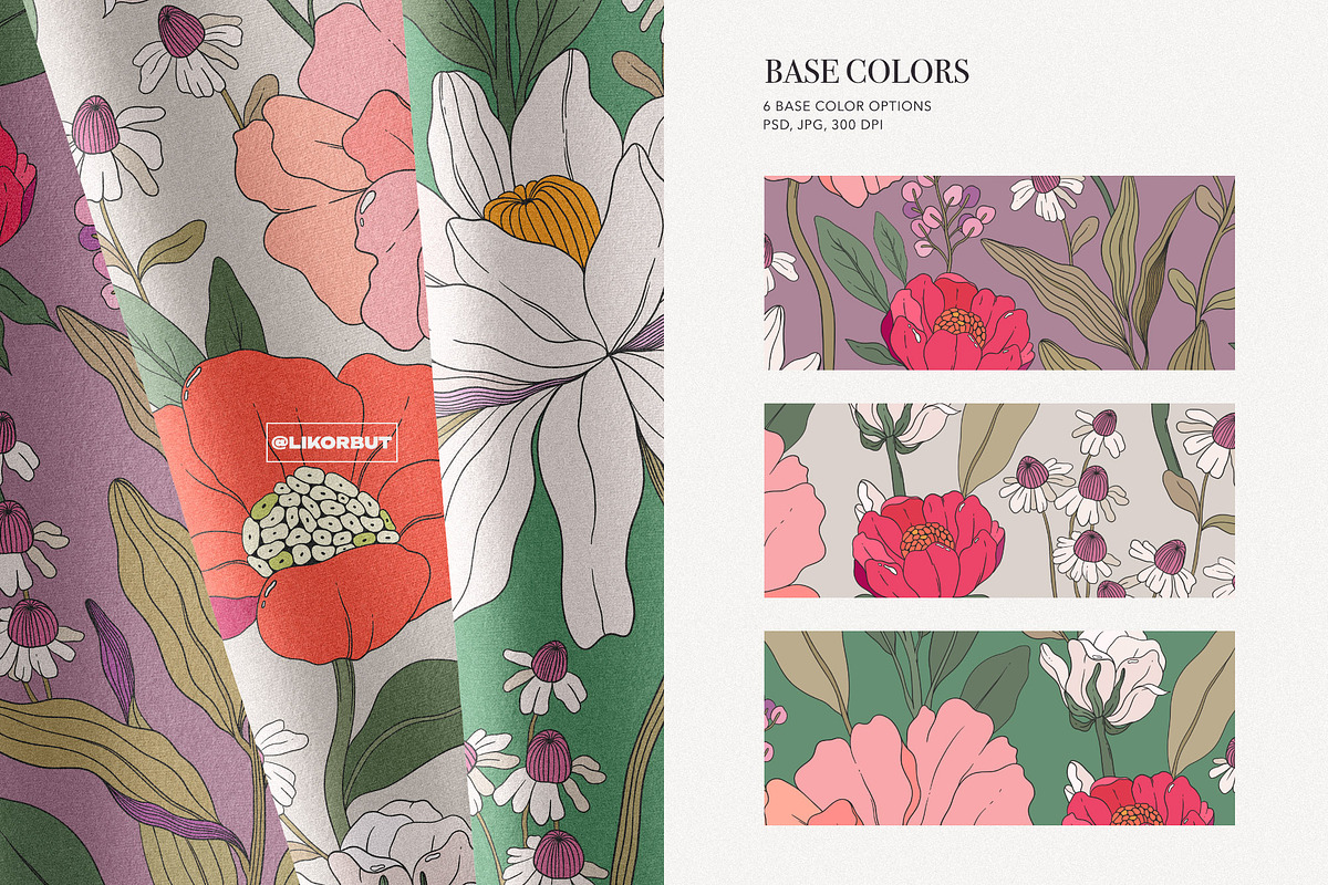 Chic Botanical Pattern and Graphics, a Pattern Graphic by likorbut (Photo 6 of 11)