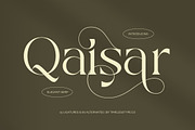 Qaisar Elegant Modern Serif, a Serif Font by timelesstype.co (Thumbnail 1 of 20)