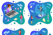 Isometric Online Customer Support, a Person Illustration by TAlex (Thumbnail 6 of 6)