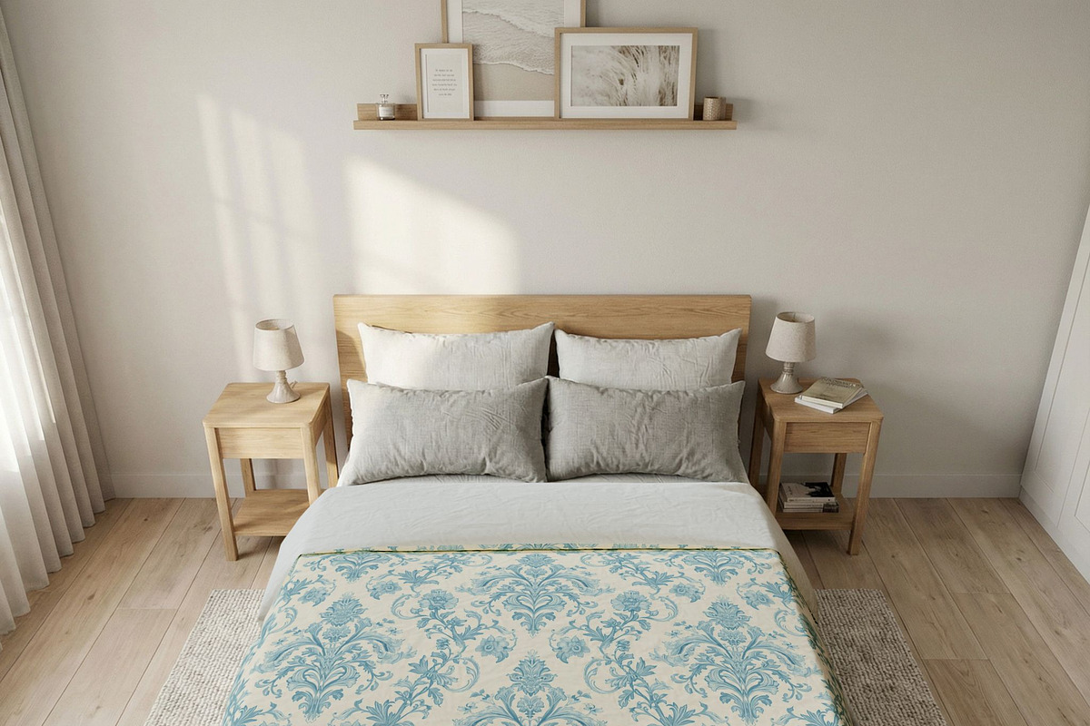 Vintage Blue Damask Pattern, a Pattern Graphic by elfy creative (Photo 2 of 5)