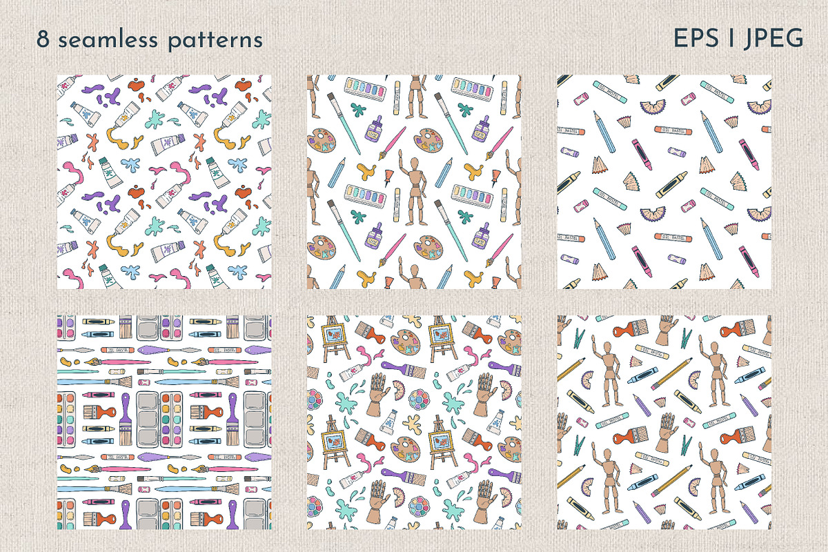 Art Supplies Doodle Clipart, an Object Graphic by KathrineWatercolor (Photo 4 of 5)