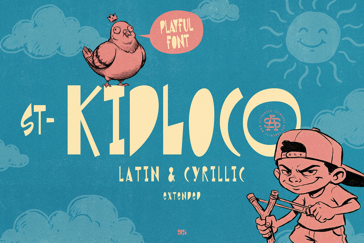 ST-Kidloco - playful & mischievous, a Handwritten Font by Shimanov Types (Photo 1 of 6)