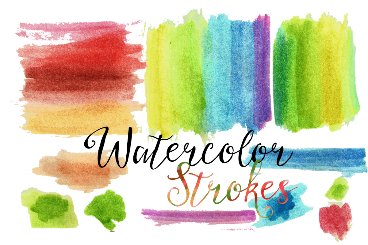Watercolor Washes Strokes, an Illustration by artinspirestudio