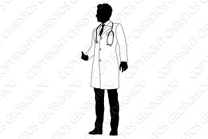 Doctor Man Medical Silhouette, a Healthcare Illustration by Christos Georghiou