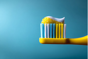 White toothpaste on a toothbrush is, a Background Photo by ZinetroN