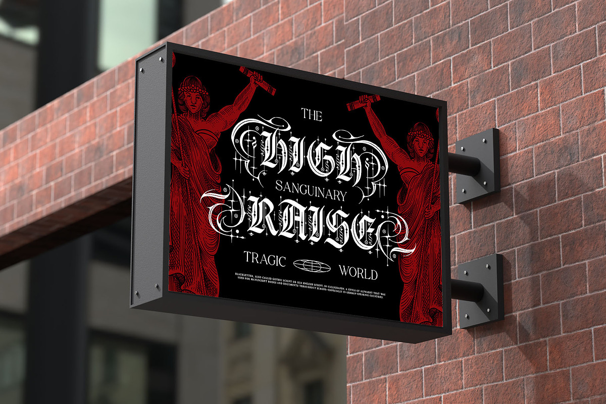 Gryphire Black Typeface, a Blackletter Font by alit design (Photo 18 of 20)