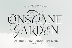 Constane Garden, a Serif Font by Suza Studio