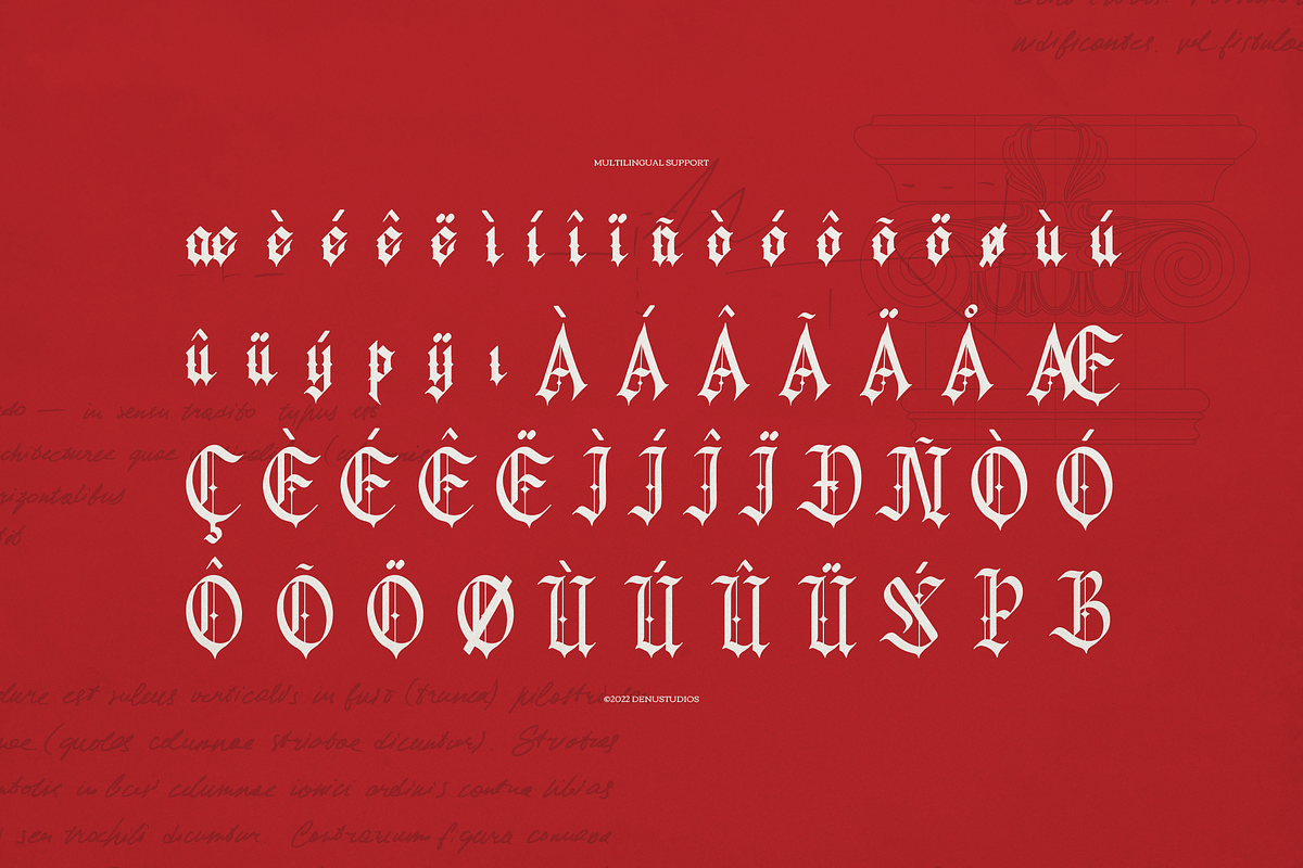 Kileydot | Blackletter Typeface, a Blackletter Font by Denustudios (Photo 12 of 12)