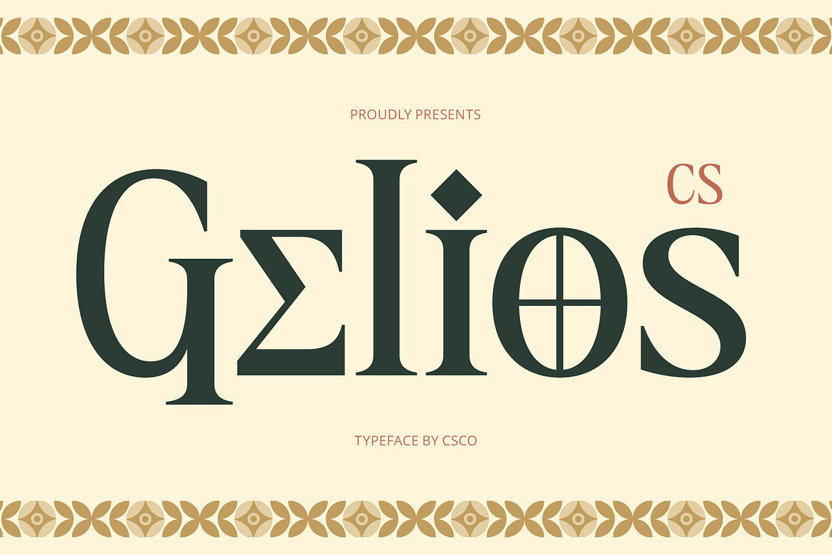 CS Gelios – Greek Font, a Serif Font by Craft Supply Co. (Photo 1 of 8)