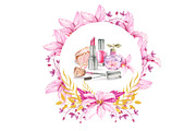 Watercolor Beauty Clipart, Make Up, an Illustration by DreamsClipArt (Thumbnail 4 of 5)