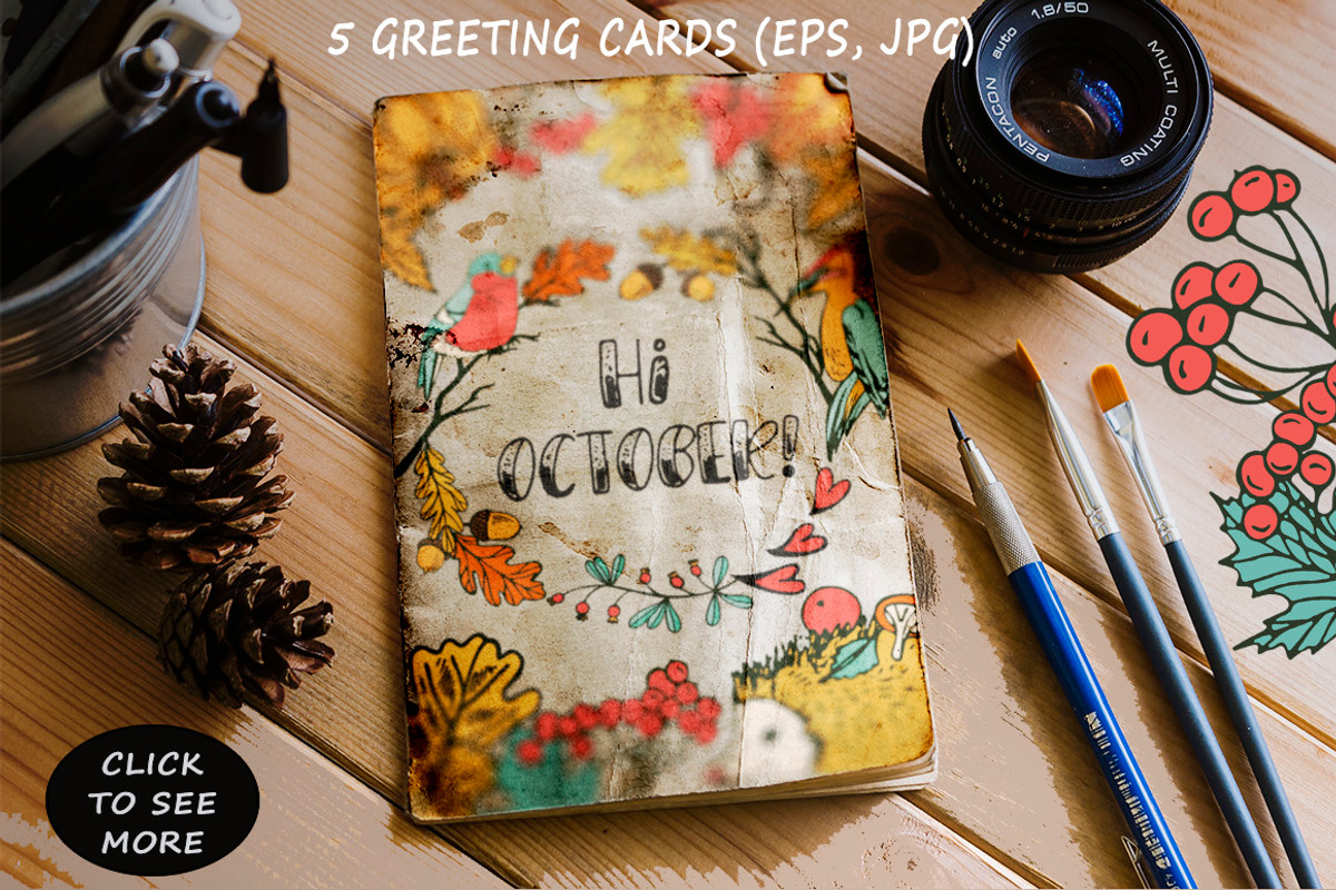 Hello Autumn - Big hand drawn set, an Animal Illustration by Kseniya_design (Photo 3 of 6)