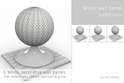 5 White wall panels/tiles, a Textures & Material 3D Model by DutchDigitalDesign (Thumbnail 2 of 3)