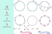 Wreath Clipart Vector, a Decorative Illustration by Digital Sugar (Thumbnail 3 of 5)