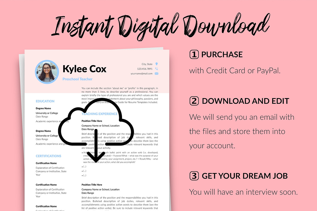 Teacher Resume Design / CV - Kylie, a Resume Template by Templates Design Co. (Photo 14 of 17)