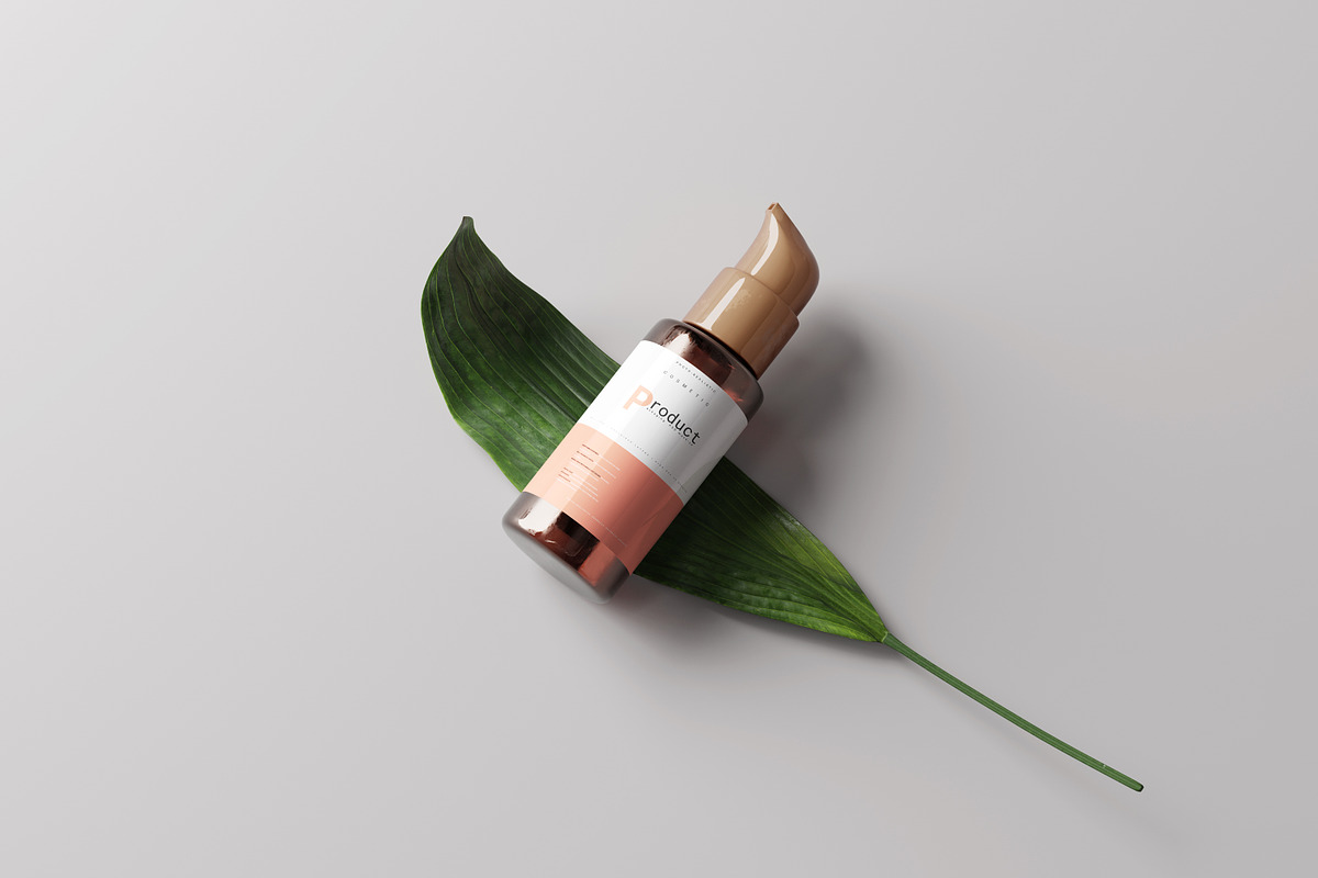 Small Pump Bottle Mockup, a Cups & Container Mockup by pmvch (Photo 5 of 10)
