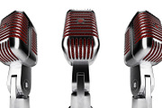 Red Classic Vintage Microphone Set, an Arts & Entertainment Photo by Andy Dean Photography (Thumbnail 2 of 2)