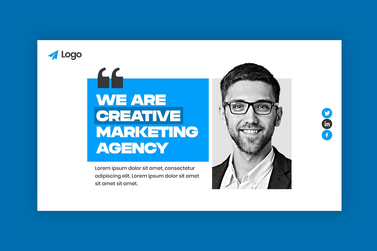 Clean Marketing Agency Web Banner, a Social Media Template by Saman Osama (Photo 3 of 3)