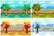 Four seasons landscape, a Seasonal Illustration by Volyk (Thumbnail 6 of 6)