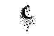 Moon Hanging Silhouette Bundle, an Illustration by Gaye Art (Thumbnail 14 of 31)