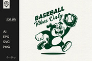 Funny Dog Mascot — Catching Baseball, a Sport Illustration by shaondesigns (Thumbnail 1 of 4)
